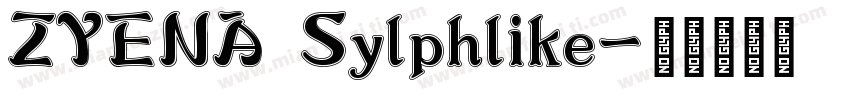 ZYENA Sylphlike字体转换